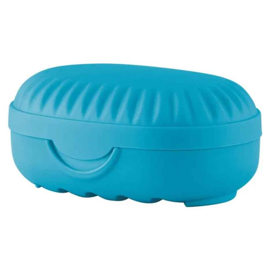 Kuber Industries Soap Holder for Bathroom | Portable Self Draining Soap Box | Sky Blue