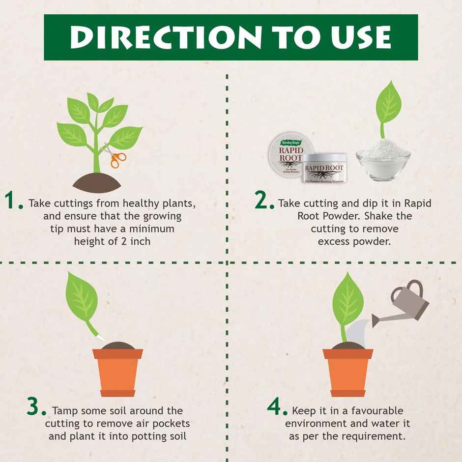 Garden Genie Rapid Root Powder | Rooting Hormone for Plant Cuttings | Promotes Fast Rooting