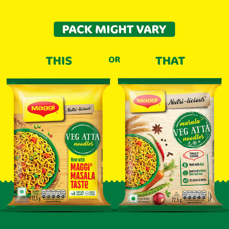Maggi Veg Atta Noodles Made with Only Atta flour