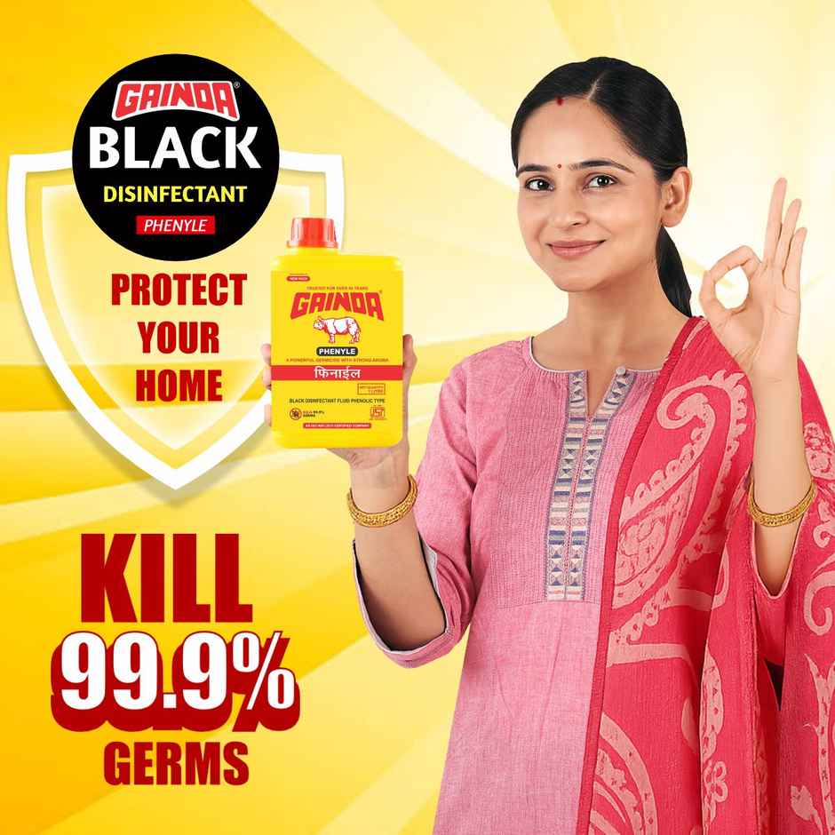 Gainda Black Phenyle Surface Disinfectant, Floor Cleaner Kills 99.9% Germs