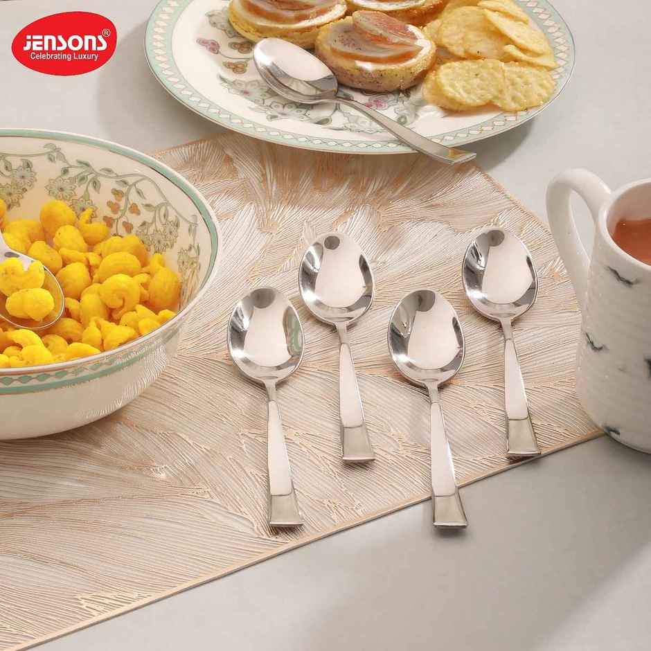 Jensons Flow Dessert Spoon Set of 6 | 17 cm