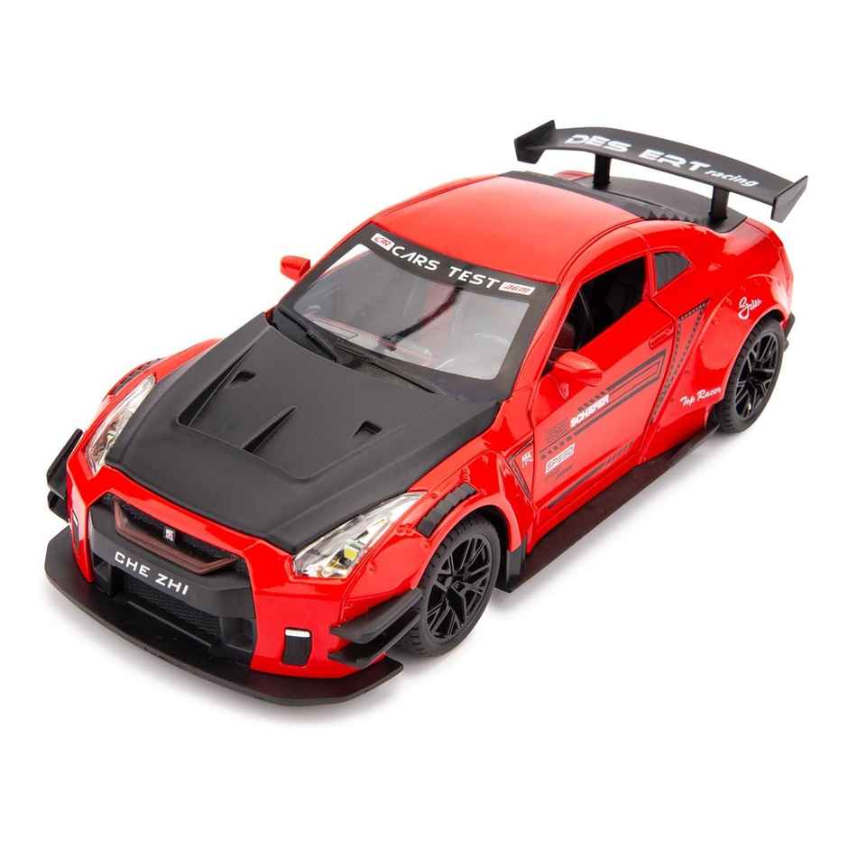 Toyshine 1:24 Die Cast Super Speed Car with Music, Booster Spray & Pull Back for Kids 3+ (Red)