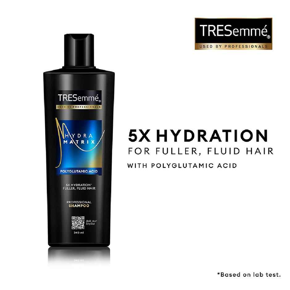 Tresemme Hydra Matrix Shampoo | Polyglutamic Acid for 100H of Hydrated, Fluid Hair | Paraben Free