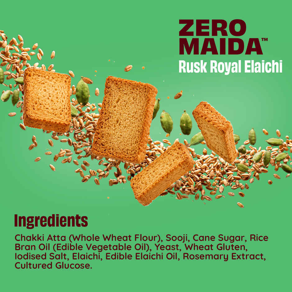 The Health Factory Elaichi Rusk | Zero Maida