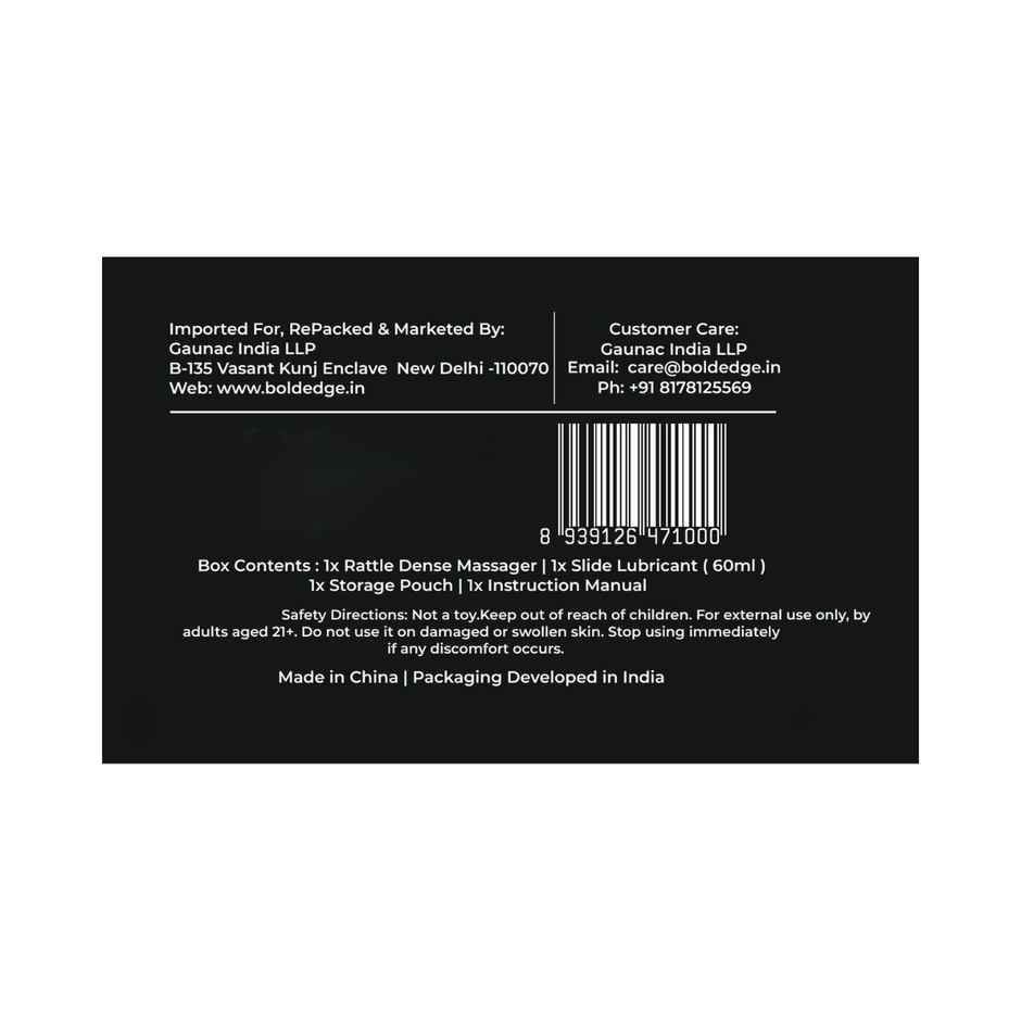 Boldedge Rattle Dense Sleeve Stroker Massager - Strawberry Lubricant