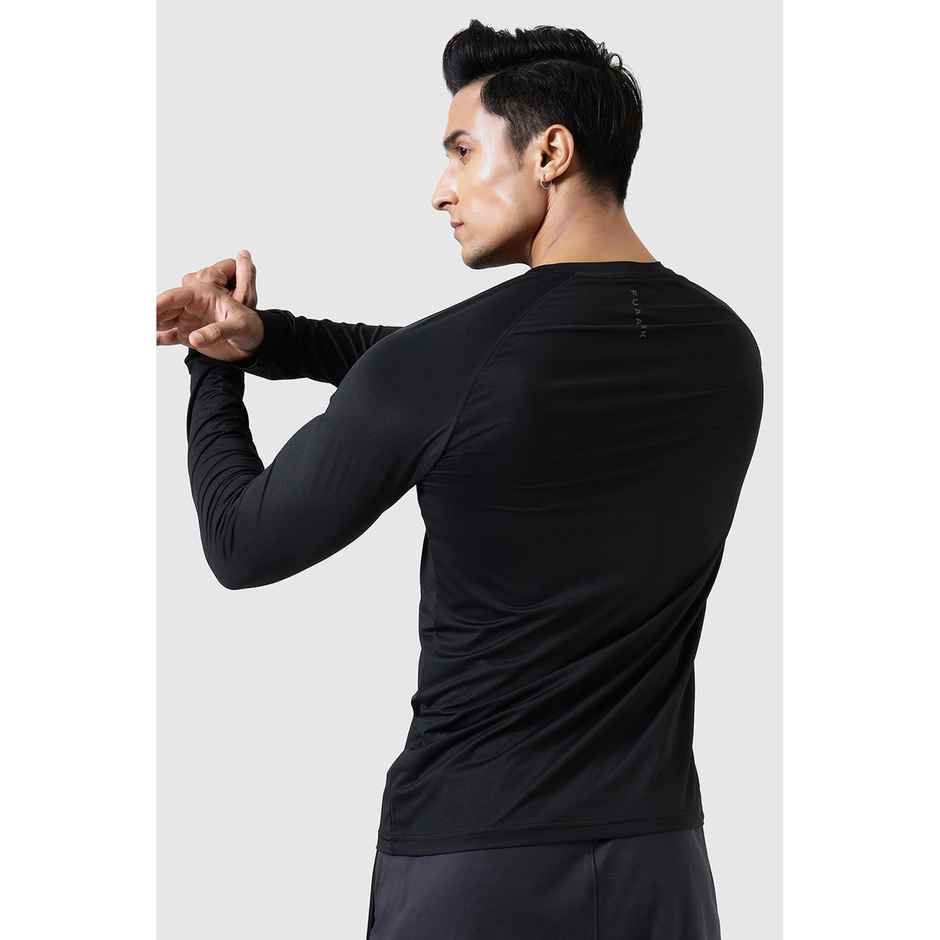 Fuaark Men's Core Full Sleeve GYM T-shirt | Black - XL