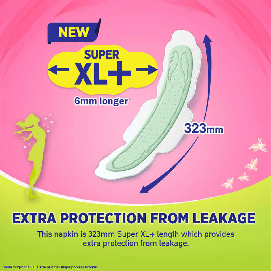 Sofy AntiBacteria XL+ Sanitary Pads |6 Layer Deep Absorption | 323mm