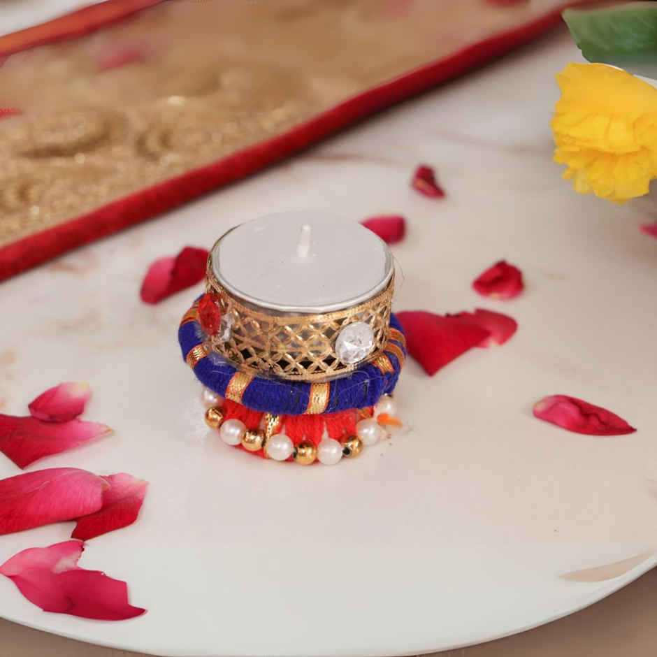 Elegant Tea Light Set With Holder | 3.5 hrs of Radiant Glow | T Light Candle & Holder | Walton