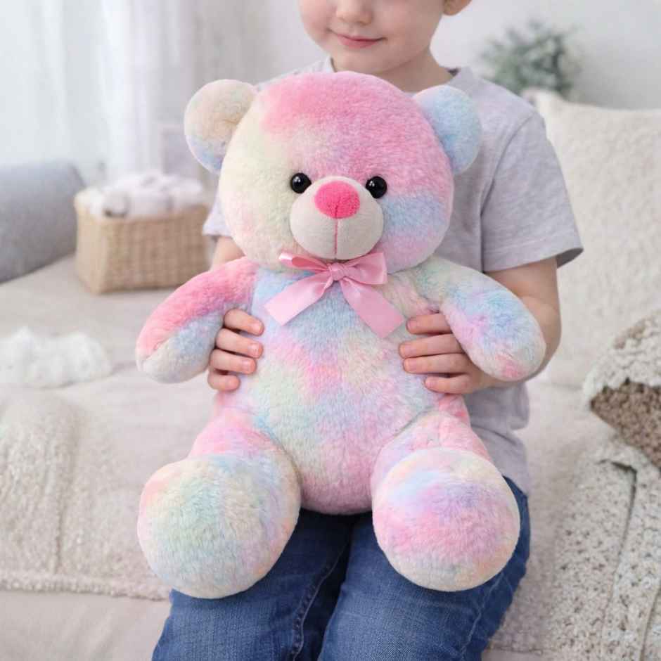Toytales Teddy Bear Soft Toy | Plushie | Rainbow Stuffed Animal | Toys For Kids