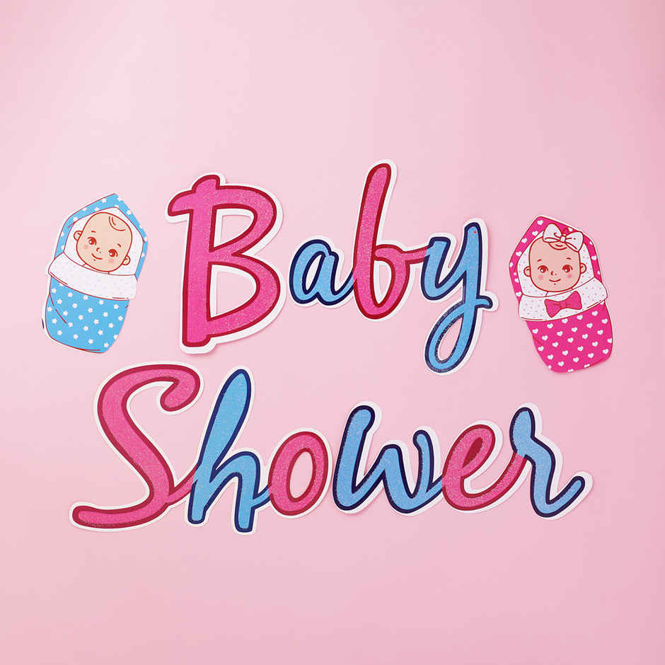 Propcon Baby Shower Gliter UV Gold Banner