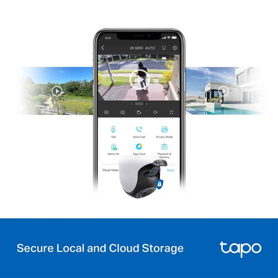 TP-link Tapo C520WS 2K QHD 4MP Outdoor Pan/Tilt Security Wi-Fi Camera, IP66 ,360° Visual Coverage