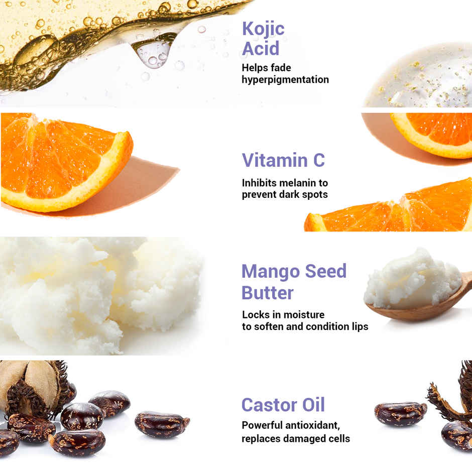 SEREKO Lip Balm for Dark Lips Kojic Acid, Vitamic C & Mango Butter | 24 H Hydration | Affogato