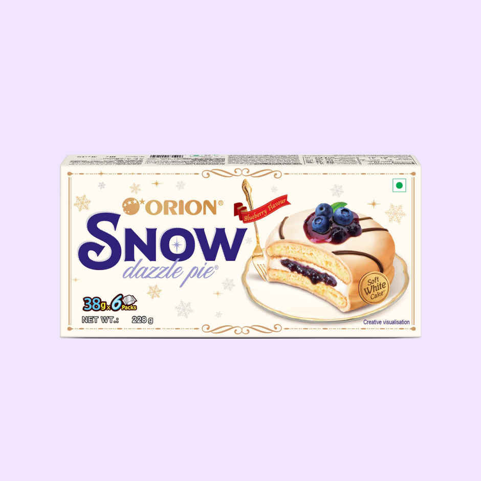 Orion Blueberry Snow Dazzle Pie | Soft White Cake