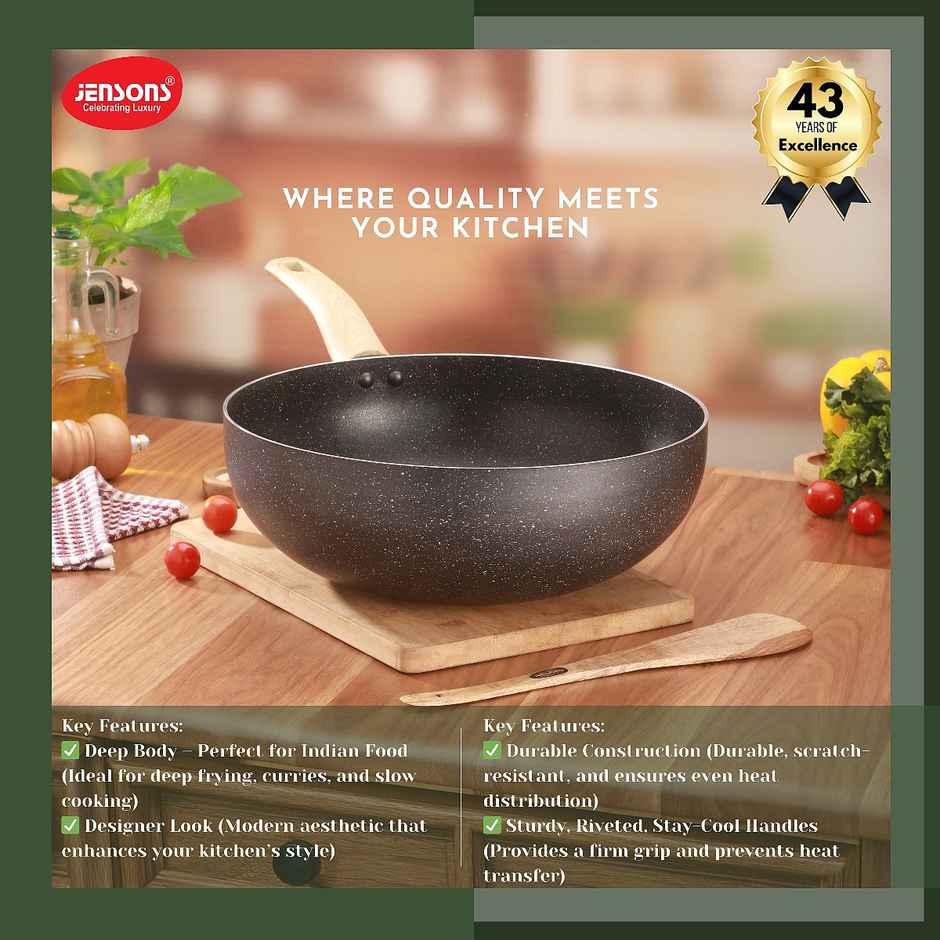 Jensons Cuisine Wok/ Saute Pan 24 cm Induction Compatible