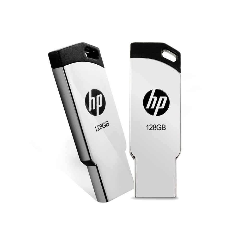 HP V236W 128GB USB 2.0 Pen Drive, Metal Silver
