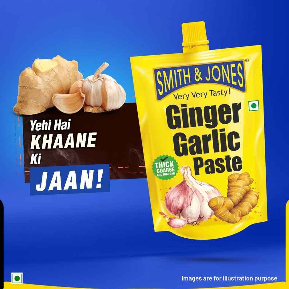 Smith & Jones Ginger Garlic Paste, Thick & Coarse Paste for Cooking Combo
