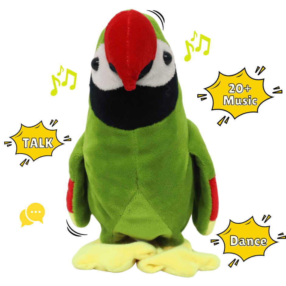 Toytales Parrot | Talking Toy | Soft Toy | Plushie | Birthday Gift | Toys For Baby | Gift For Kids