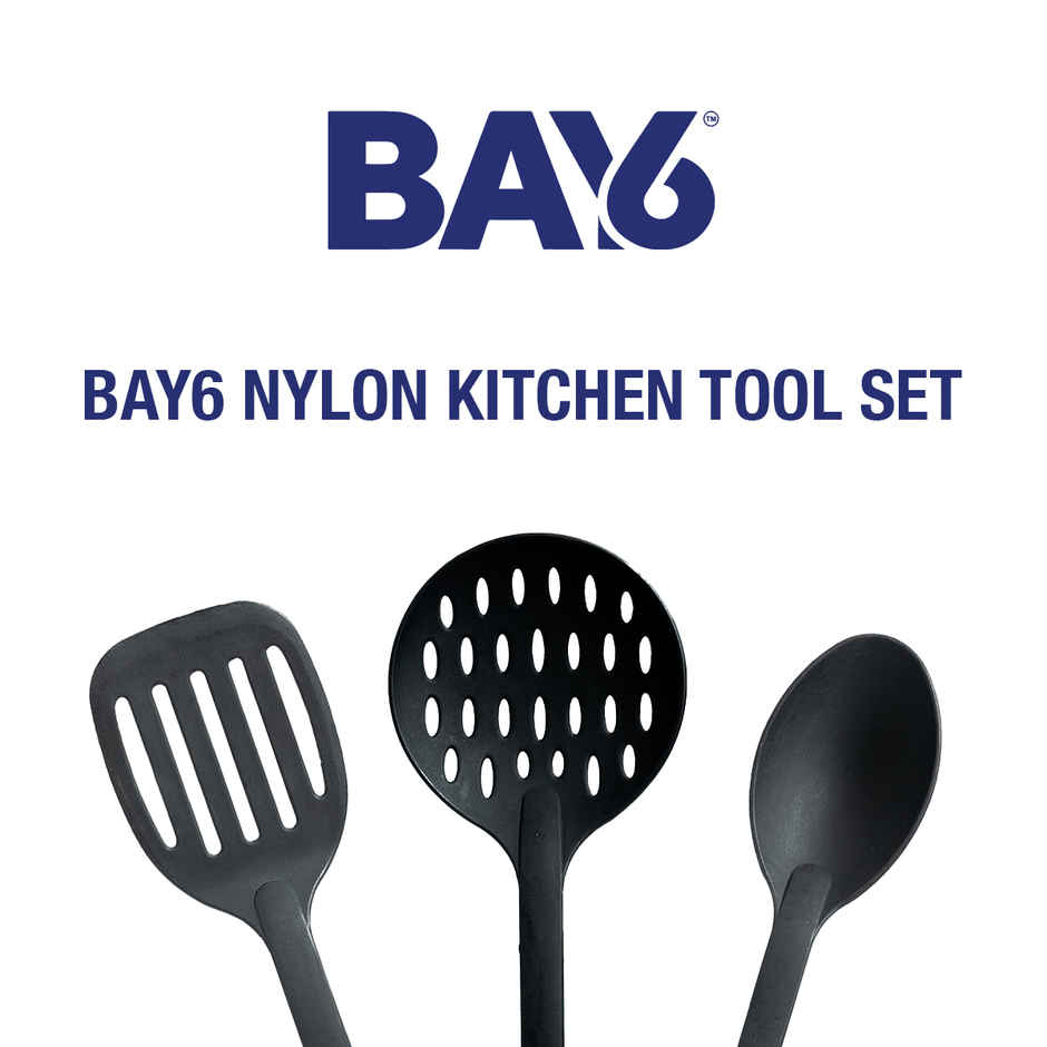 BAY6 Nylon Kitchen Tool Set - Black (3pc)