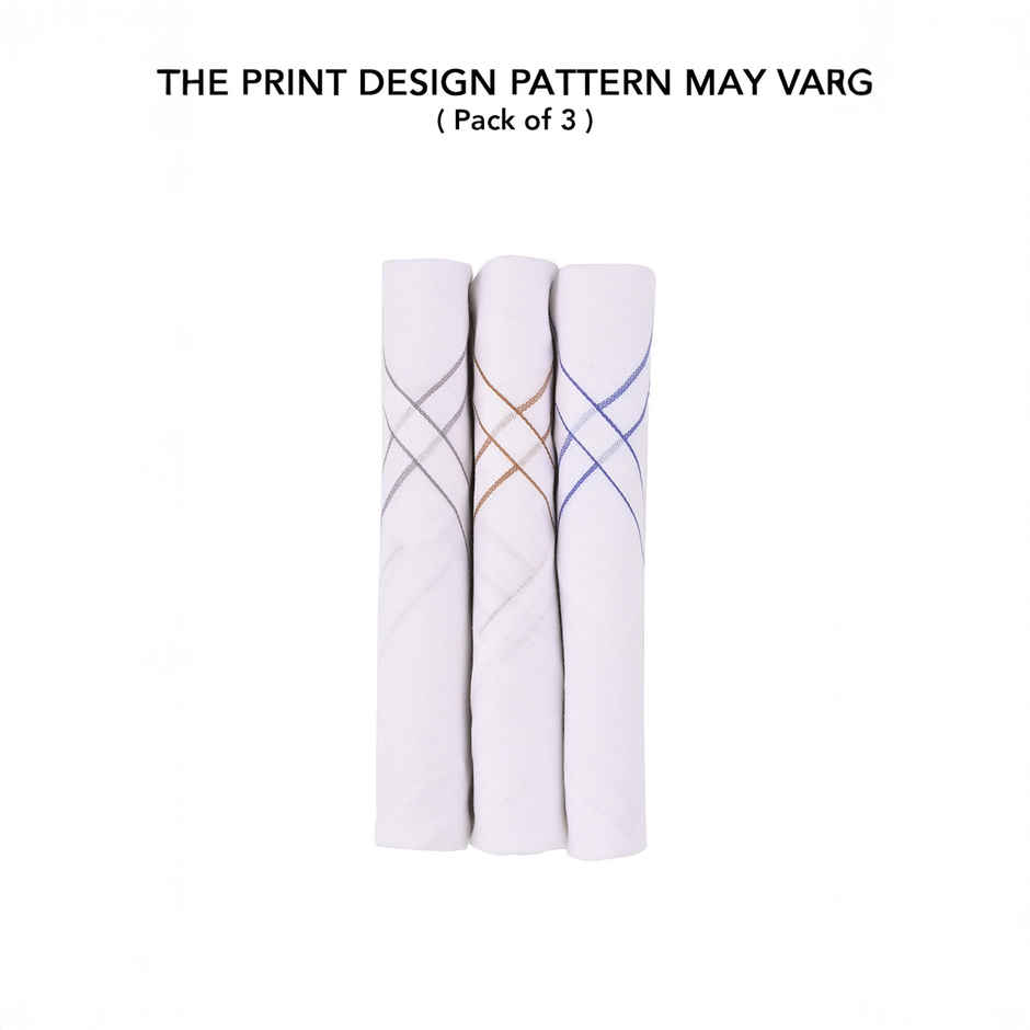 One8 Men's Solid Cotton Handkerchief | Multicolour