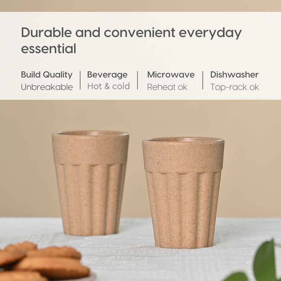 Eha Earth Friendly Tea & Coffee Cup | Rice Husk Biocomposite | Tortilla - 100 ml