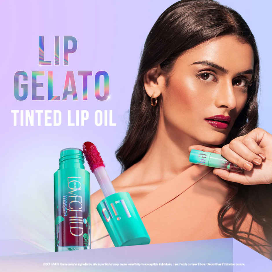 LoveChild Masaba Lip Gloss Gelato Tinted Lip Oil | Pink | Raspberry Rose | Hydrating & Nourishing