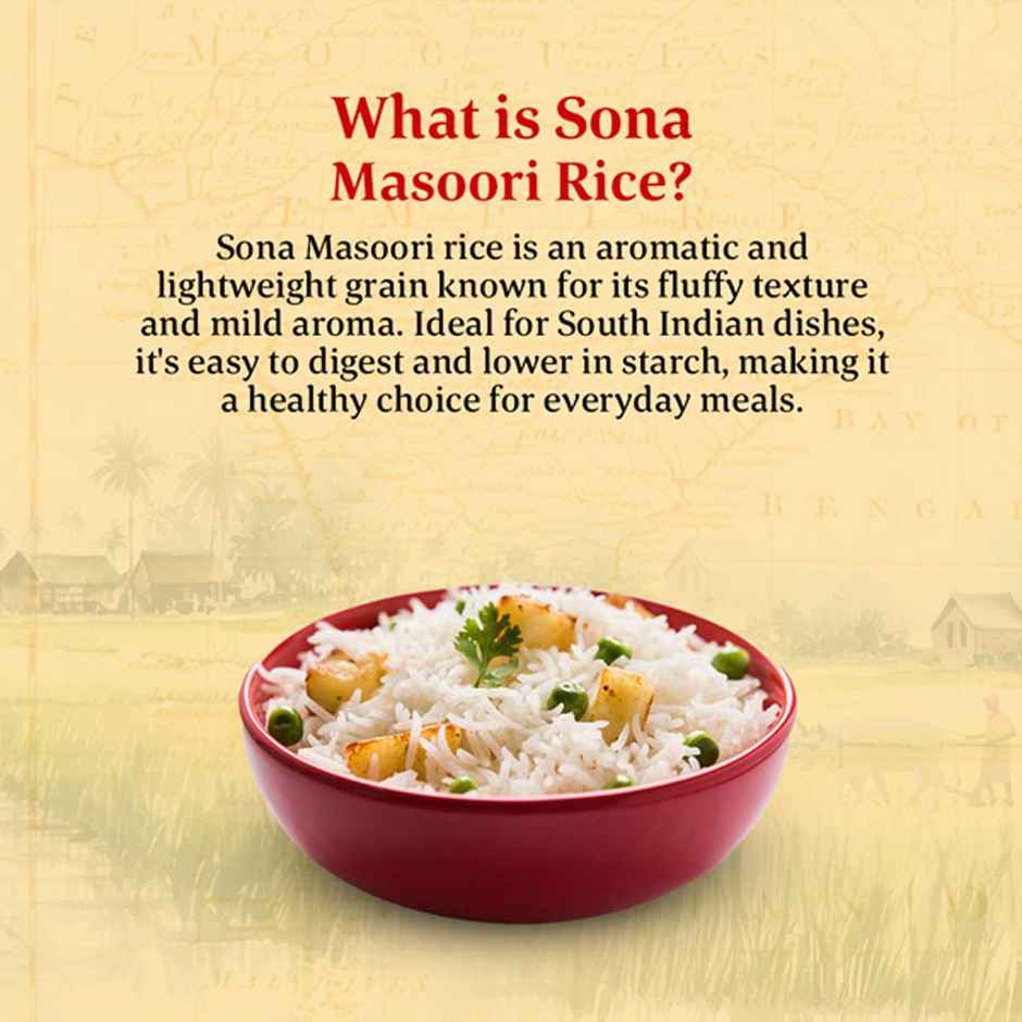 Daawat Premium Sona Masoori Rice | Medium Grain