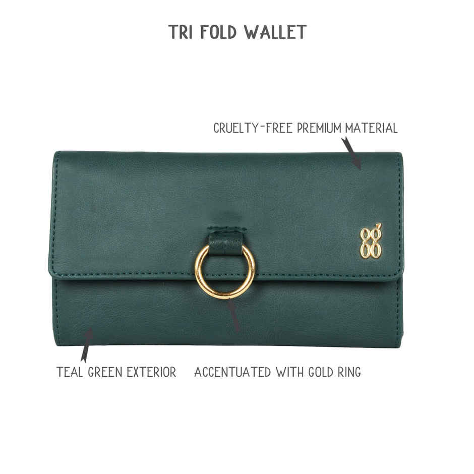 Baggit Women L Green 3 Fold Wallets