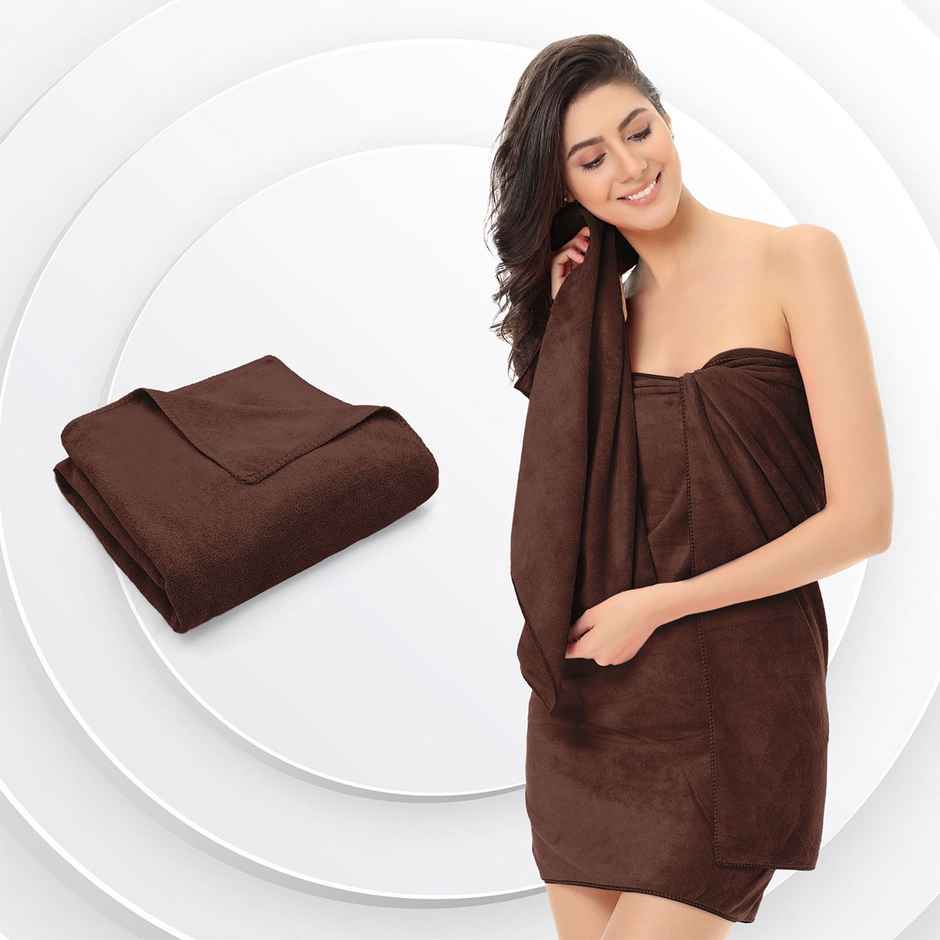 Sassoon Microfiber Medium Bath Towel | Cocoa | 60 x 120 cm