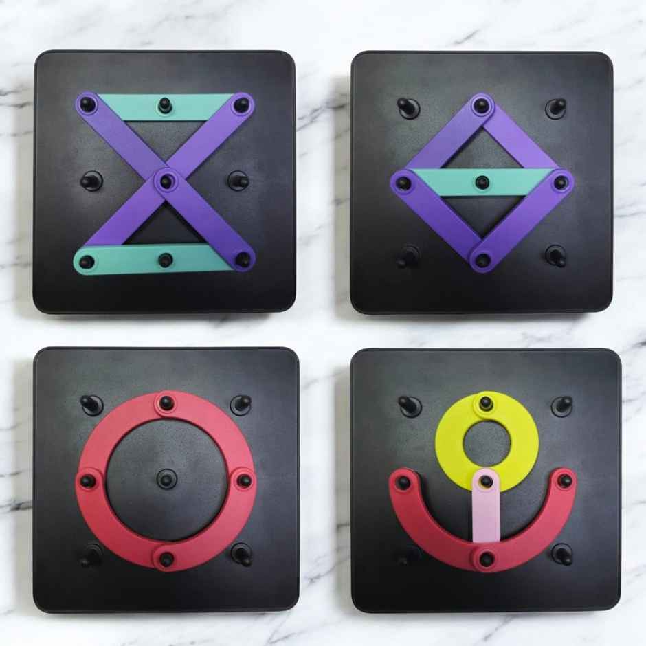 Fablue Alpha Numeric Construction Puzzle Game Toy - Brain Game For Kids - Multicolor