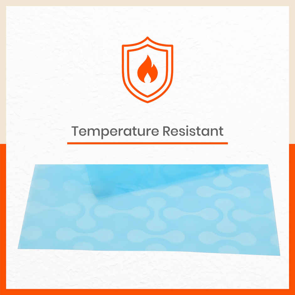 Bathla Fridge Mat | 45cm x 30 cm | Reusable, Washable, Temperature Resistant | Blue Abstract