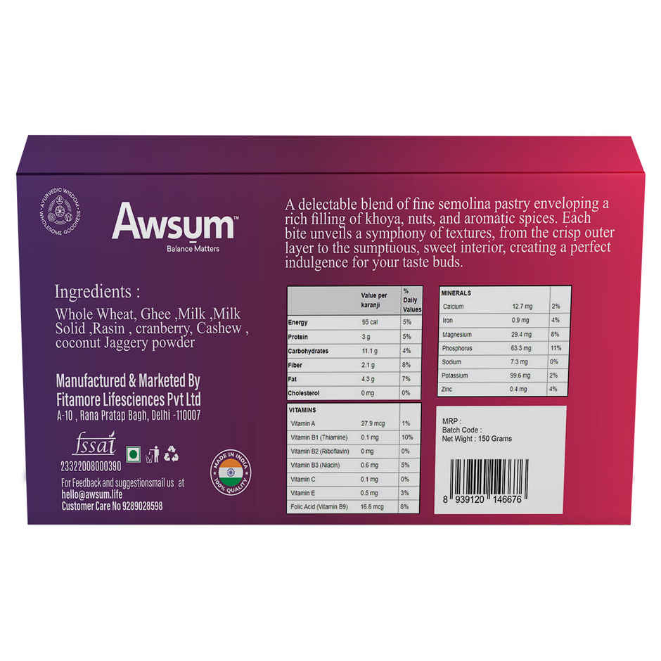 Baked Mawa Gujiya - By Awsum