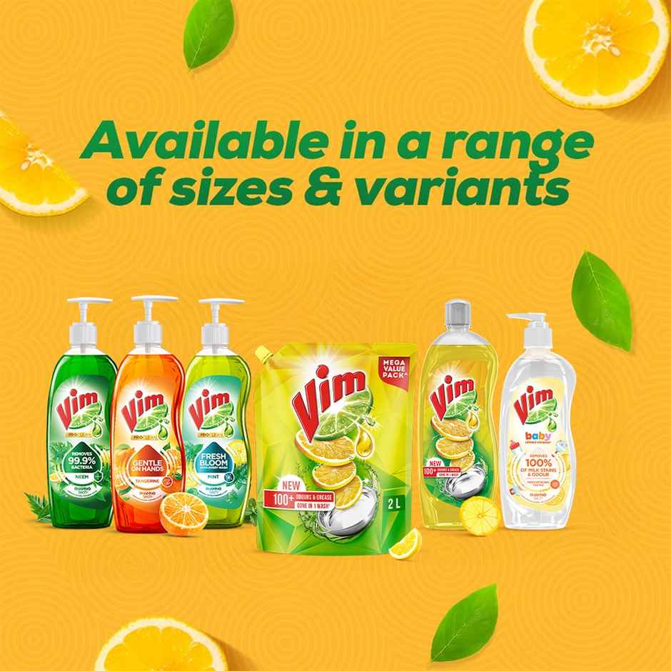 Vim Lemon Dishwash Liquid Gel Refill Pouch