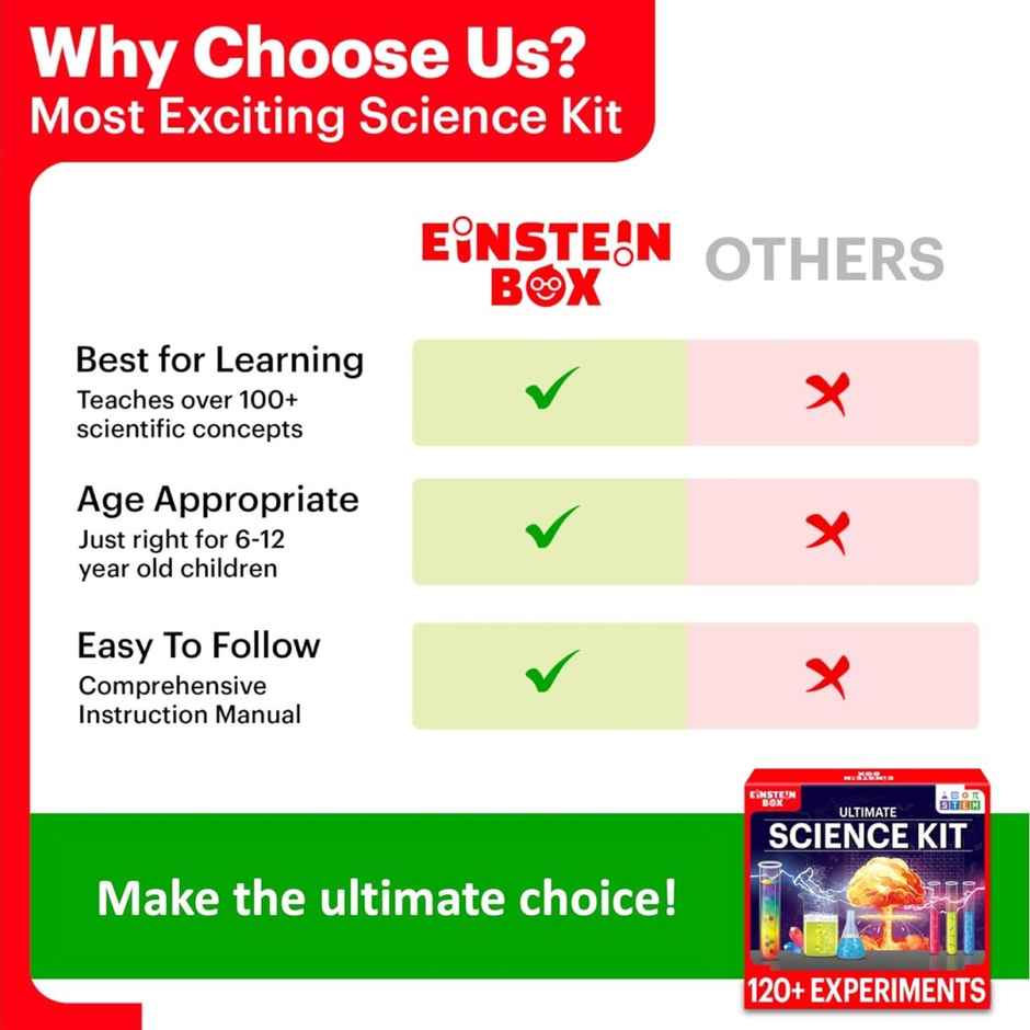 Einstein Box Ultimate Science Kit For Boys And Girls Ages 6-8-12-14 Years