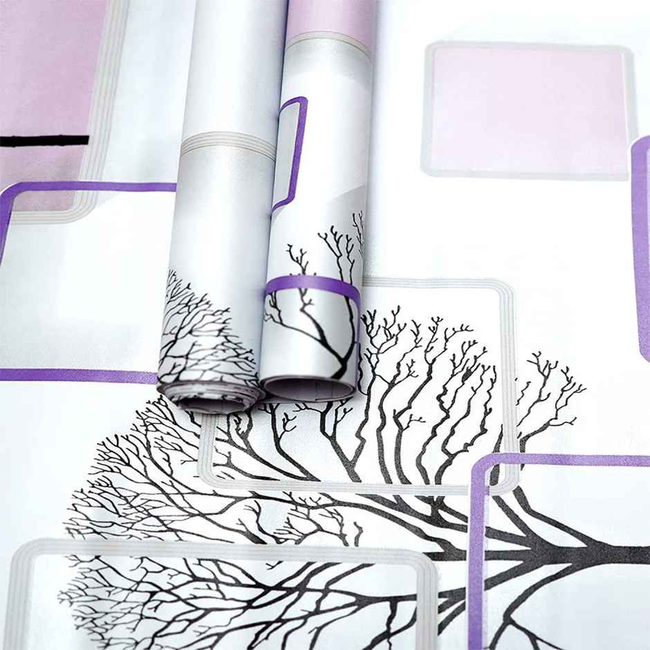 BAY6 Happy Winter | Violet Self Adhesive Wallpaper - 500 x 45 cm | Pack Of 1