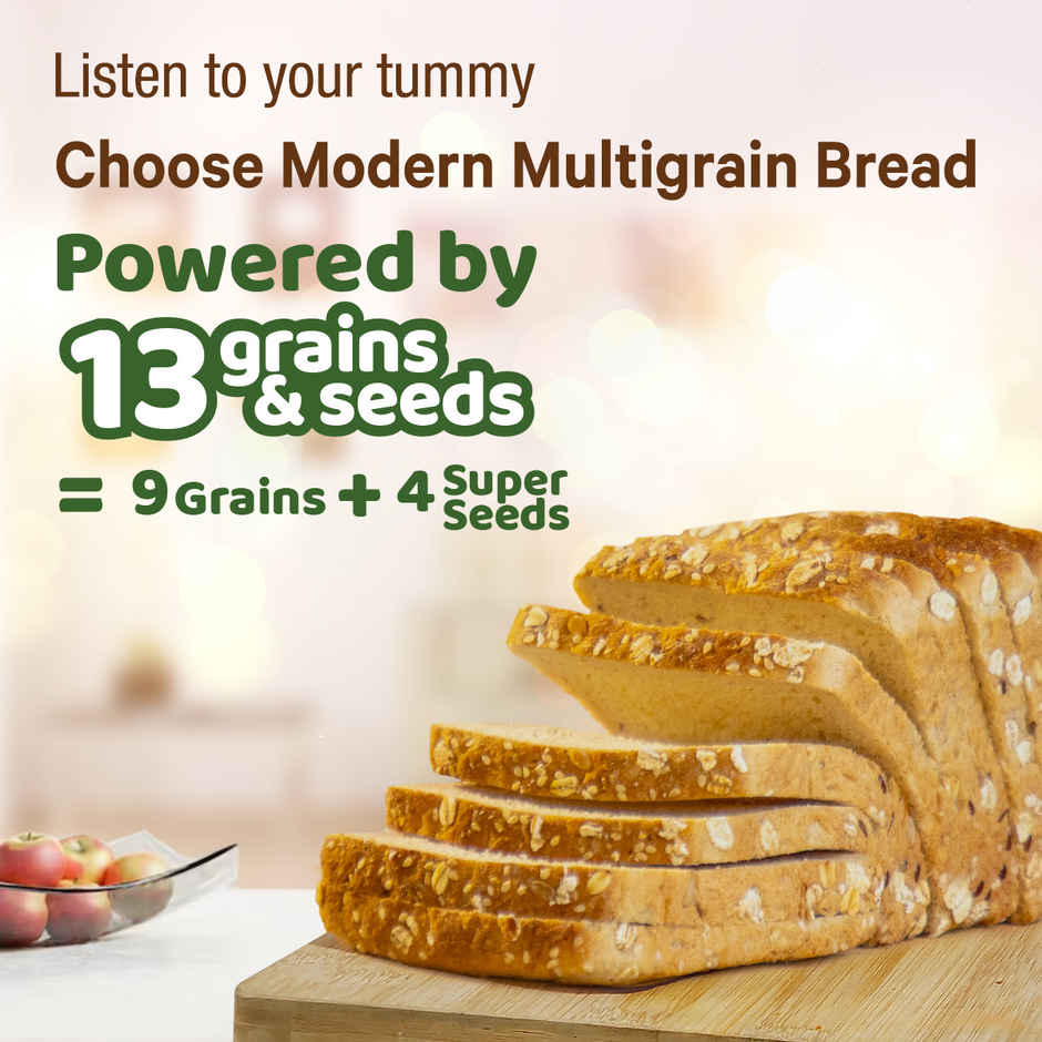 Modern Multigrain Bread - 13 Grains & Seeds (Zero Maida)
