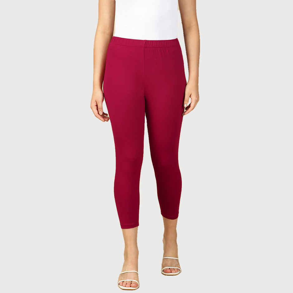 PYNK By Lux Cozi Super Soft 360 Stretch Premium Cotton Capri | Queen Pink | Free Size