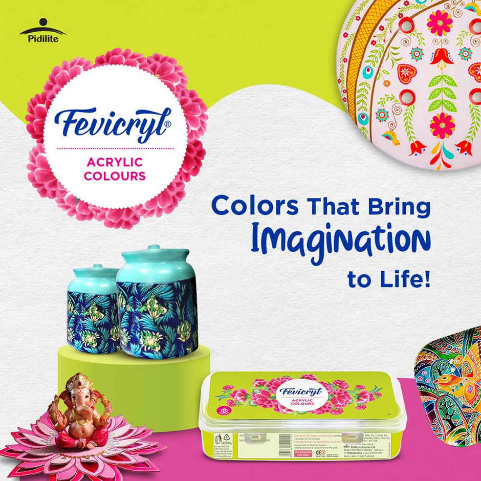 Fevicryl Acrylic Sunflower Colours Kit - 10 Colours