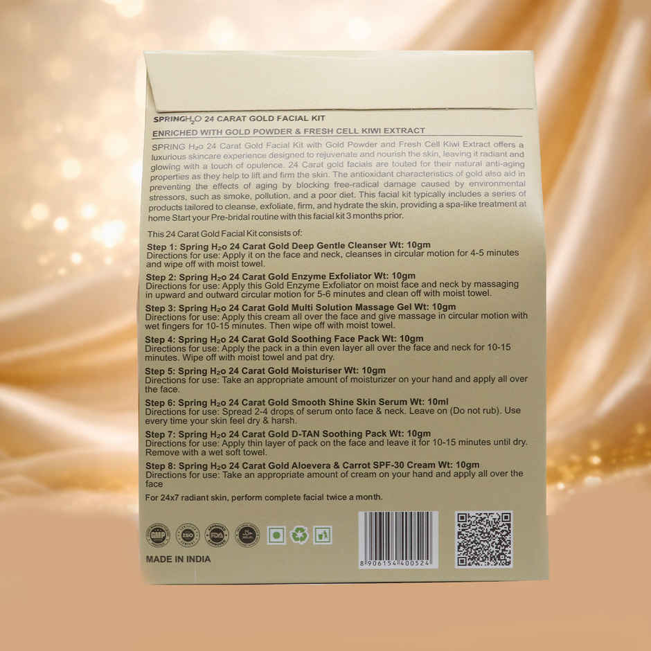 Spring H2O 24 Carat Gold Facial Kit With Magic Glow Skin