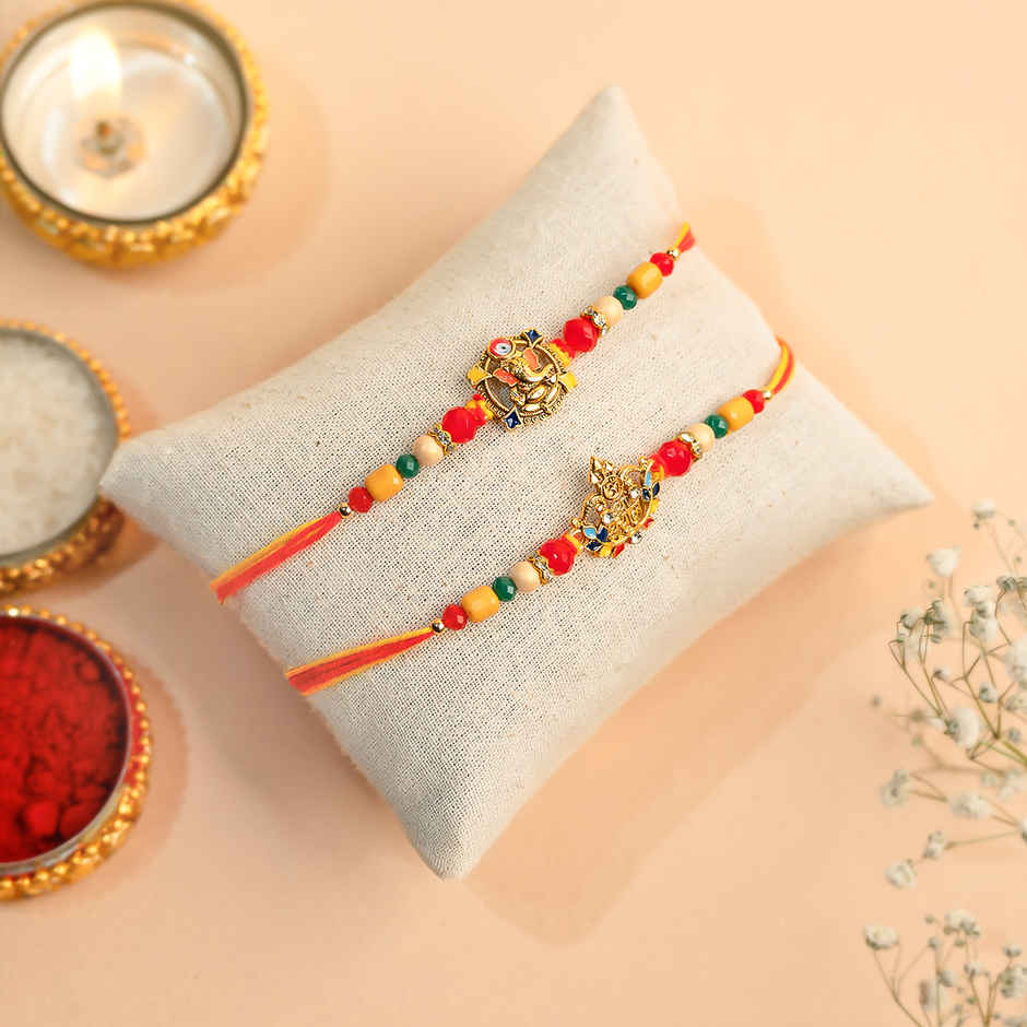 Rakhi for Brother | Religious | Om & Ram | Pack of 2 | Shree Rakhi