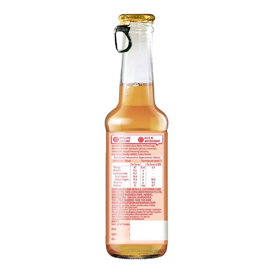 Tetley Kombucha Peach Fermented Tea With Live Culture | Rich in Antioxidants