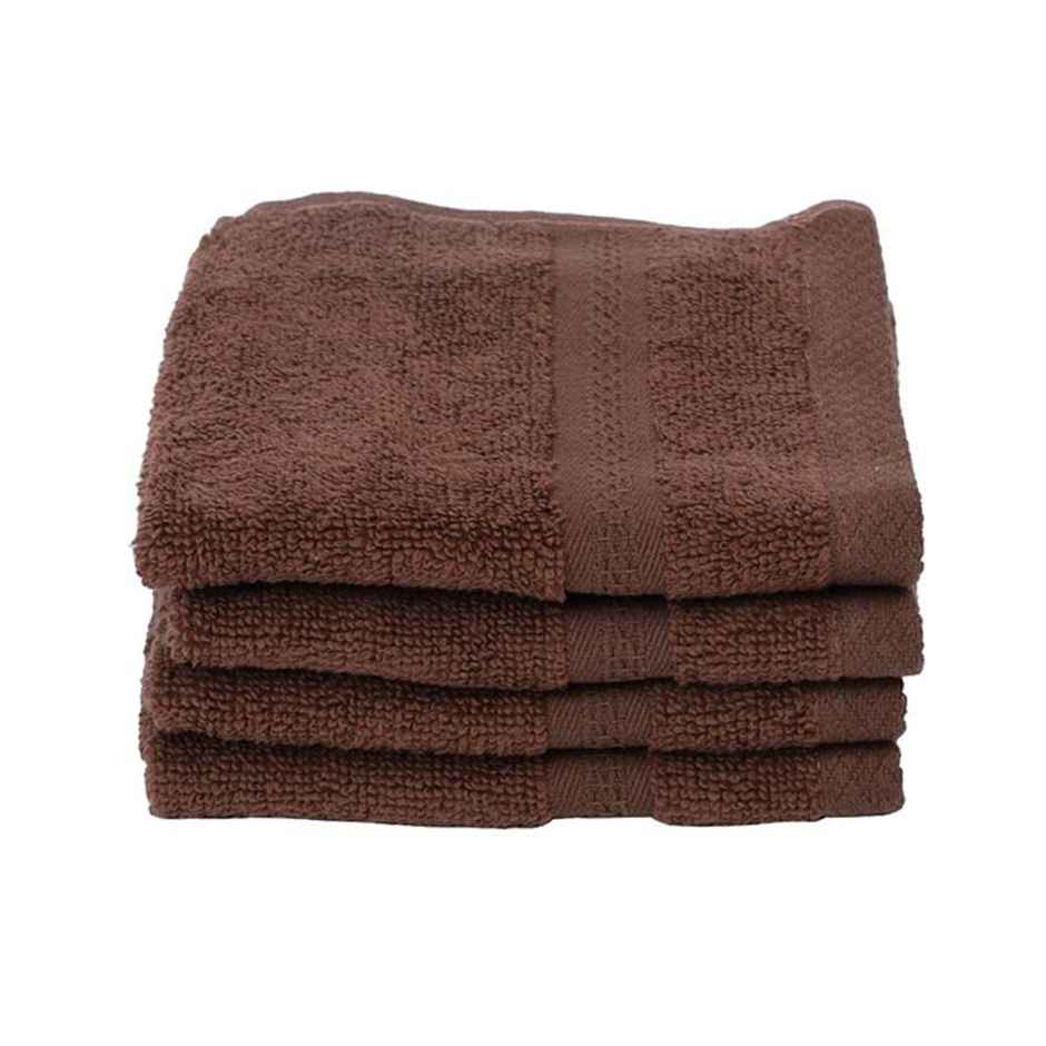 Bianca Face Towel Soft Brown | Set of 4 - 30cm x 30cm