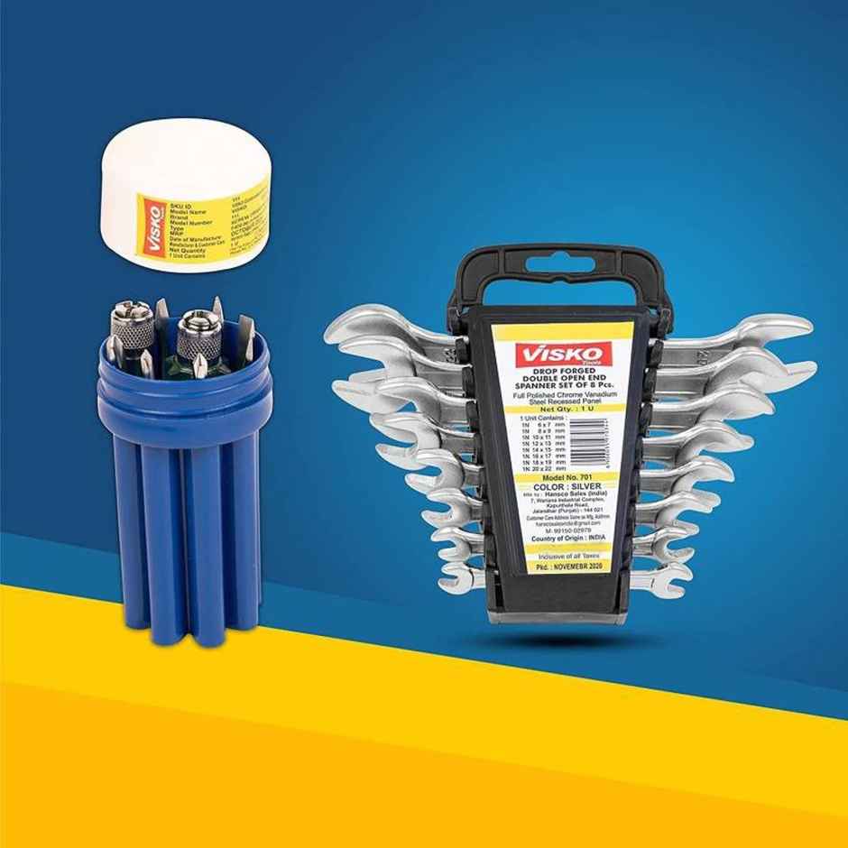 Visko 813 Hand Tools Combo With Screwdrivers | Tester | Doe Spanner And Hand Tool Kit