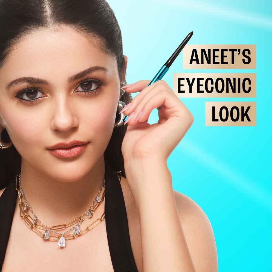Lakme Eyeconic Kajal, Matte Waterproof, Smudgeproof Kajal that lasts 24 Hrs, Midnight Blue
