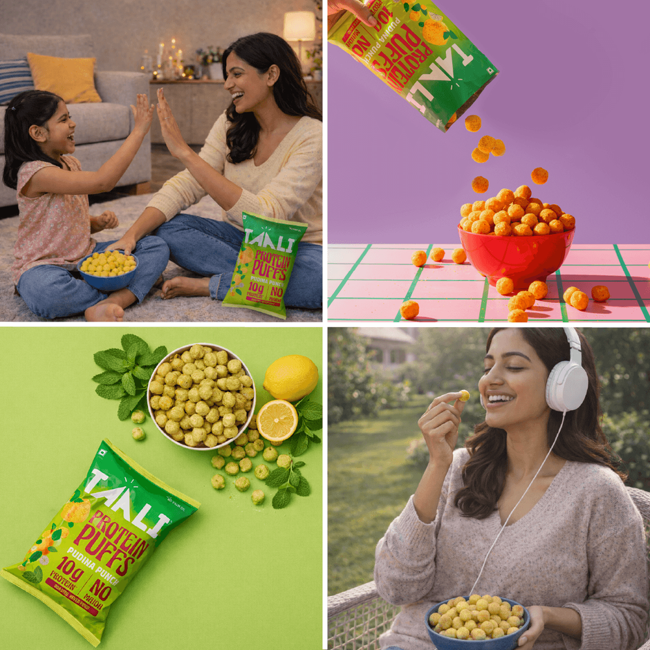 Taali Protein Puffs | Pudina Puff, Roasted, Corn & Jowar, No Maida, Rich in Protein