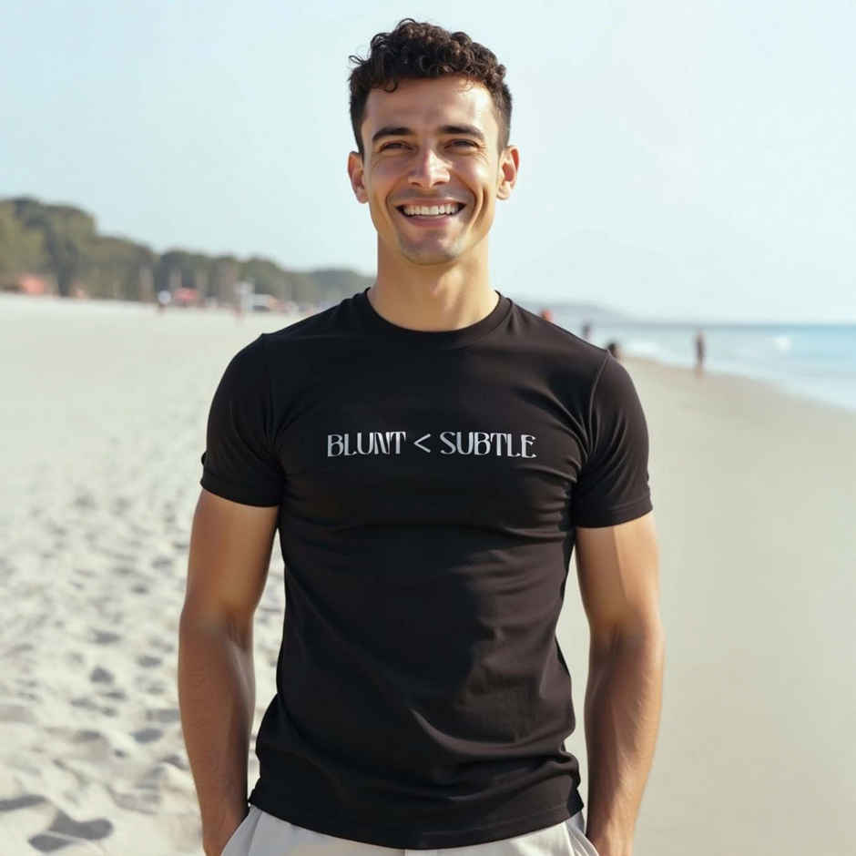 Mad Over Print Men's Solid black T-shirt | Black - XXL