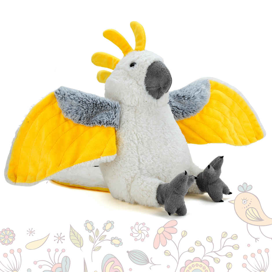 Toytales Cockatoo Parrot Soft Toy | Plushie | Cute Stuffed Bird Animal