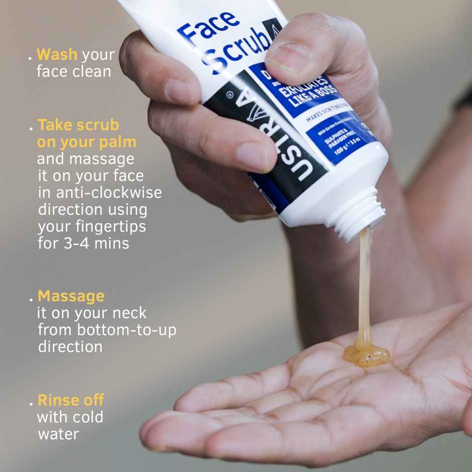 Ustraa Total De Tan Kit (Face Scrub De-tan -100g & De-Tan Face Cream -50g)