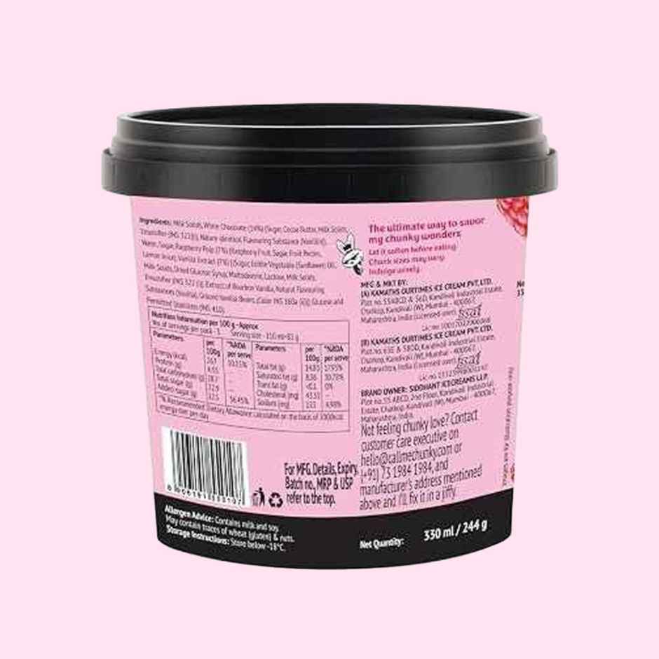 Call Me Chunky Raspy Choco White Ice Cream Mini Tub