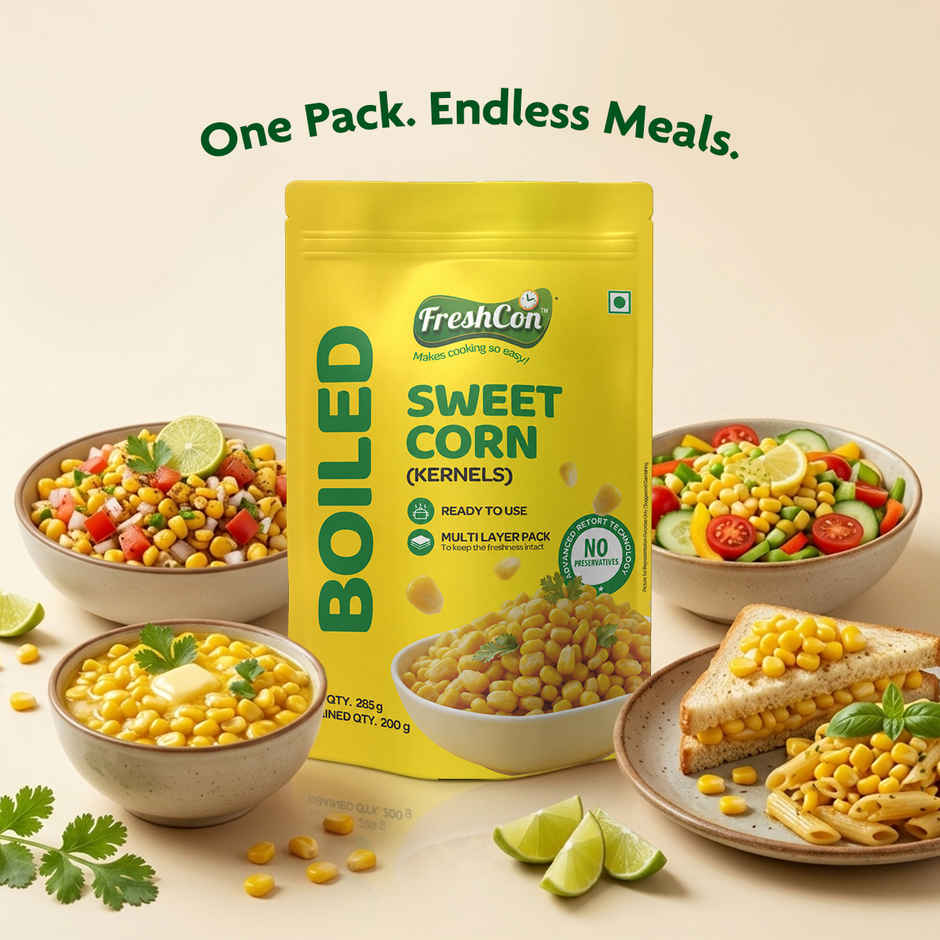 Freshcon Boiled Sweetcorn Kernels | Ready -to -Eat