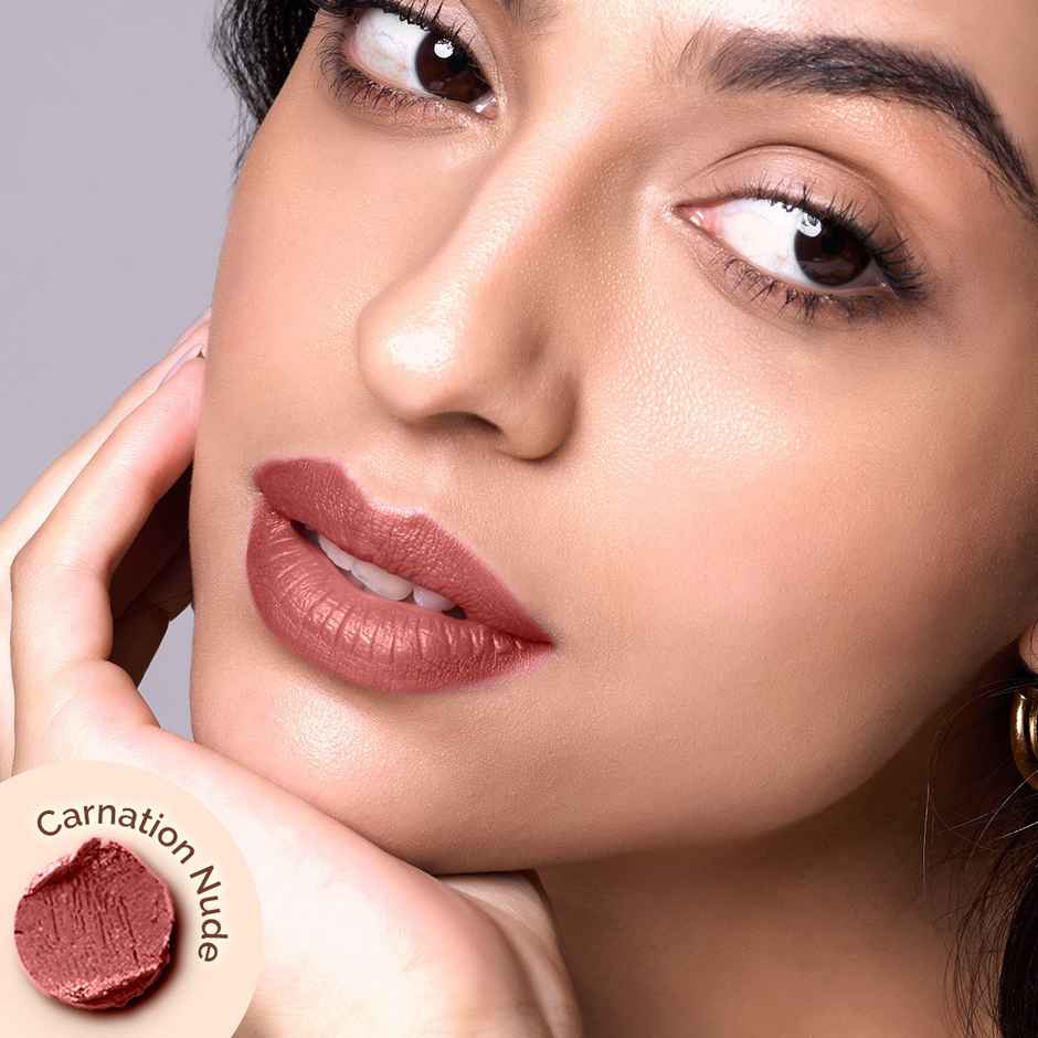 Mamaearth Moisture Matte Longstay Lipstick - 01 Carnation Nude | Moisturizing Combo